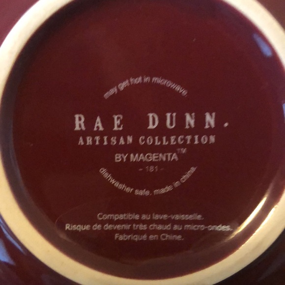 RAE DUNN BY MAGENTA CRANBERRY SAUCE Bowl - Maroon - Ceramic - Picture 3 of 4